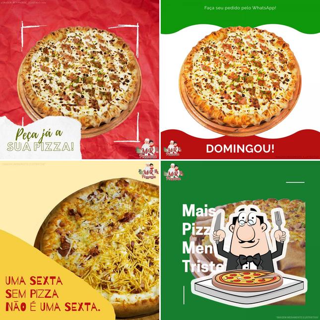 Experimente pizza no M & R Pizzaria e Esfiharia - UNIDADE CENTRO