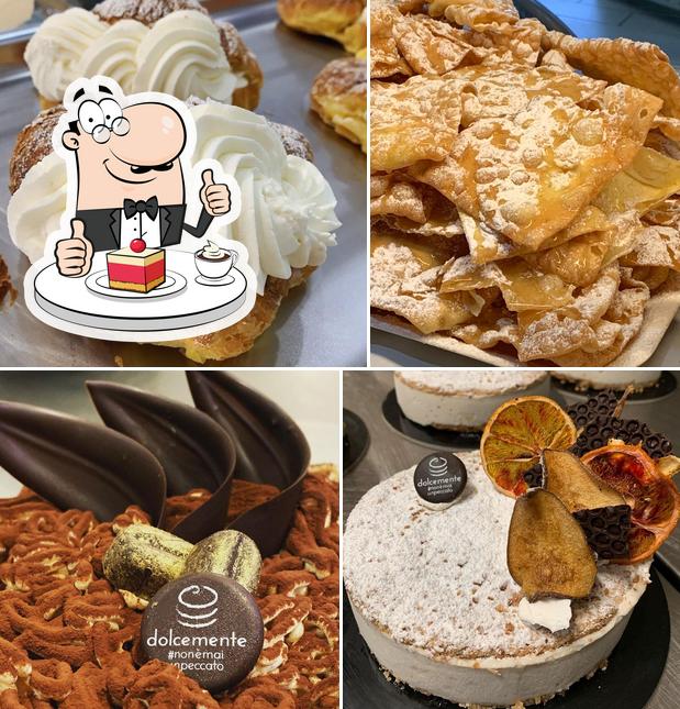 Dolcemente Fiumicino - Pasticceria Artigianale - CoffèBar & HappyHour serve un'ampia varietà di dolci