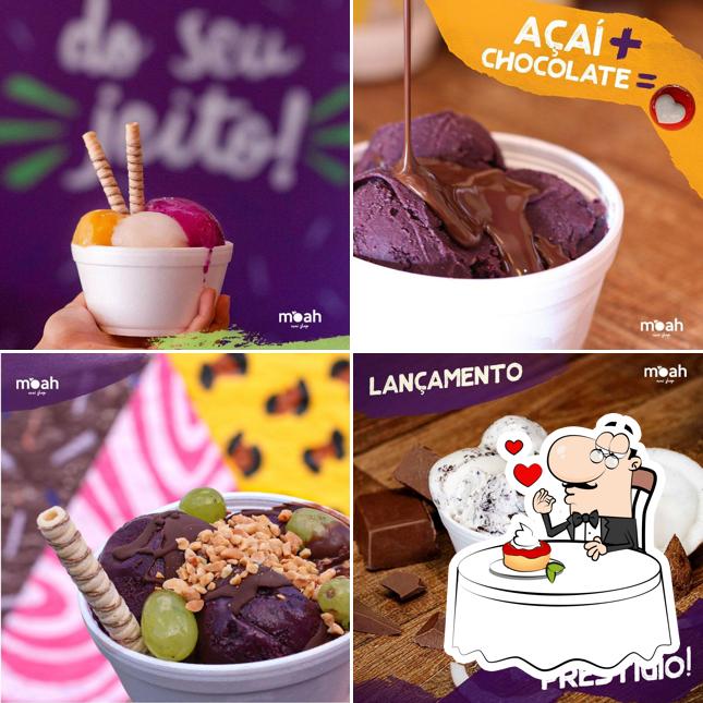 "Moah Açaí Shop Esplanada" предлагает широкий выбор десертов