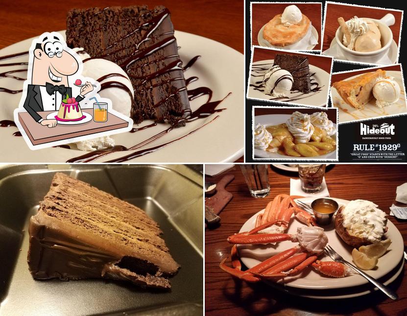 20's Hideout Steakhouse serves a variety of desserts