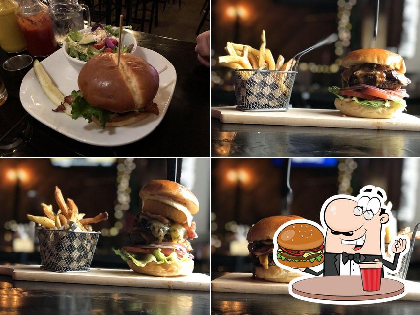 Order a burger at The Bourbon Restaurant & Lounge