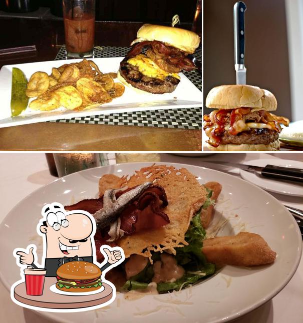 Order a burger at The Strip Club 104 Steakhouse
