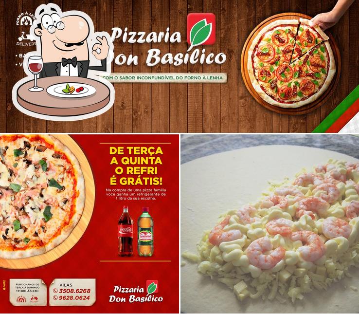 Comida em Pizzaria Don Basílico