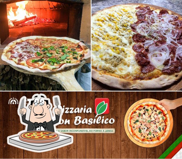 Experimente pizza no Pizzaria Don Basílico