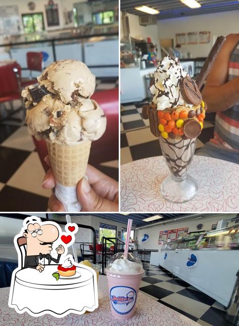 Bubbles Ice Cream Parlor serves a number of sweet dishes