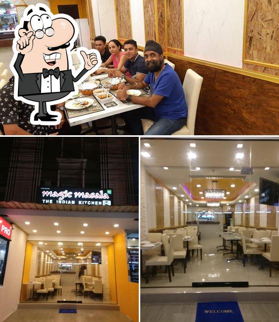 The interior of Magic Masala Indian Restaurant