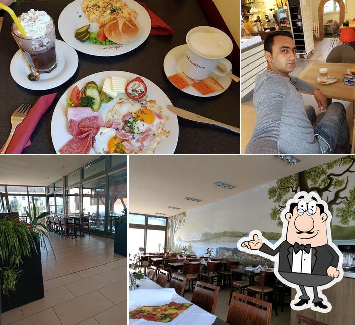 В Café Positano есть внутреннее оформление, еда и многое другое