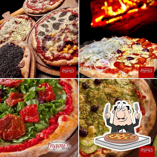 Escolha pizza no Ingou's Pizzaria