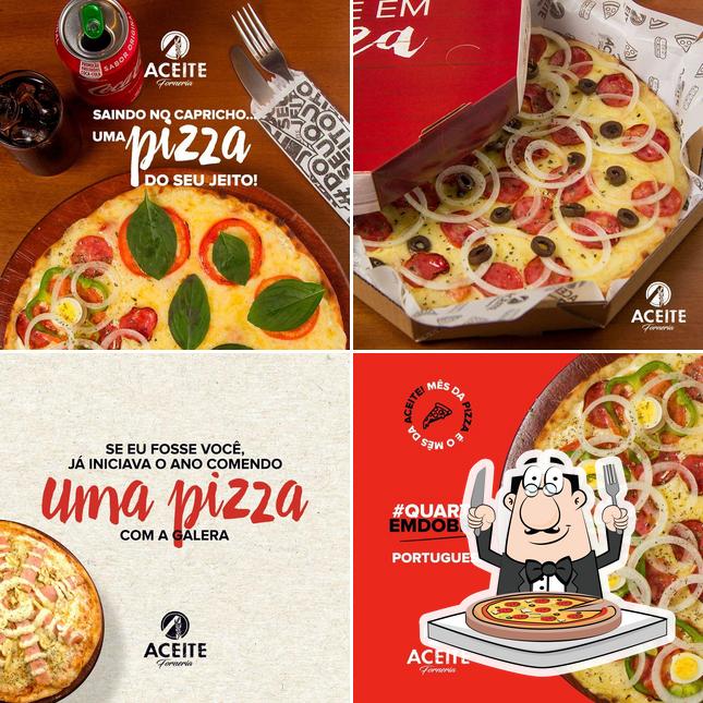 Escolha pizza no ACEITE Forneria (Alameda)
