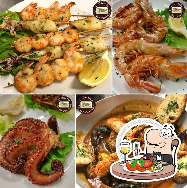 Get seafood at Osteria Dei Due Carrettieri