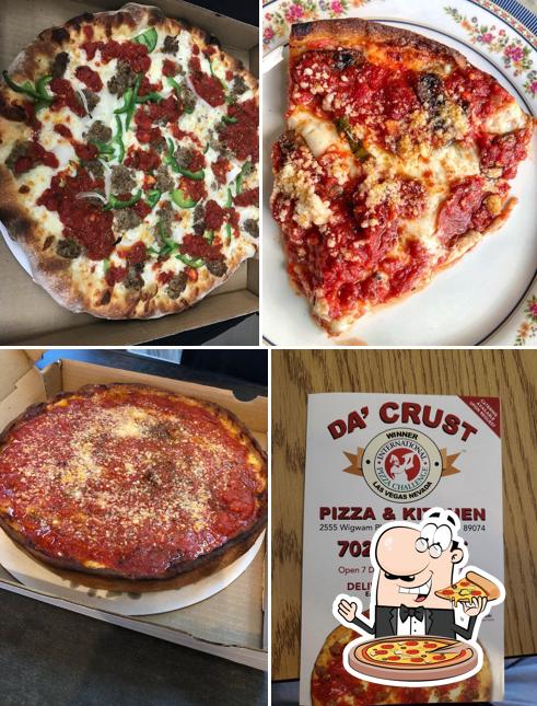 Order pizza at Da’ Crust Pizza and kitchen Las Vegas