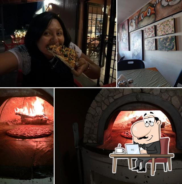 The interior of Donatelo's pizza a la leña