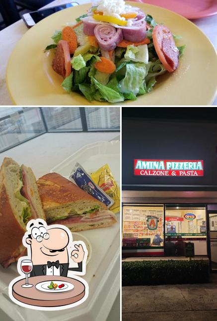 Еда в "Amina Pizzeria"