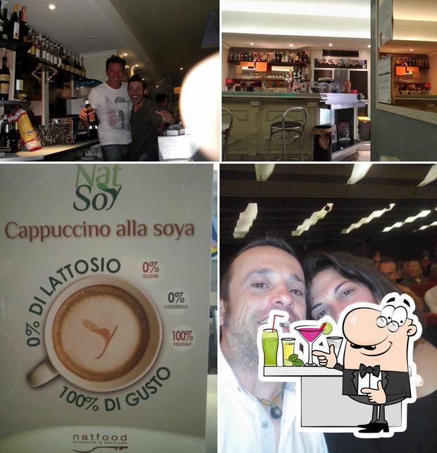 This is the picture displaying bar counter and drink at Caffè Mondino