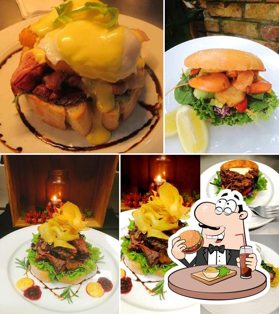 Try out a burger at Essence Cafe