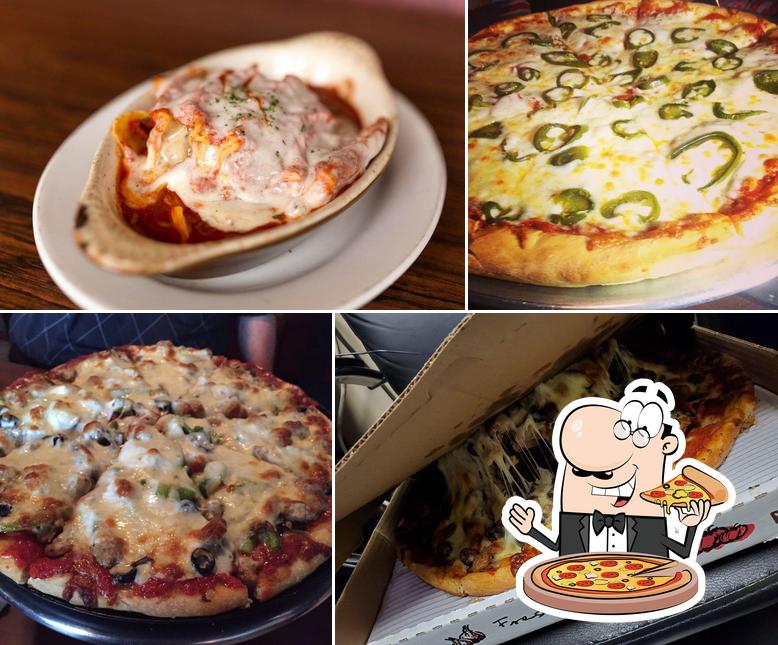 Elige una pizza en Avolio's Italian Restaurant