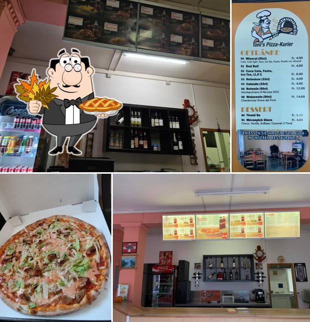 See this picture of Toni's Pizza Kurier