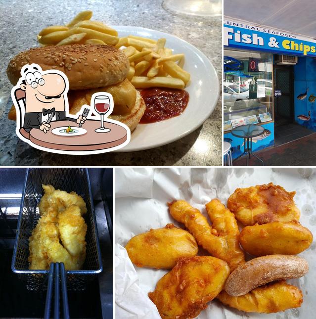 Platos en Central Seafoods Fish & Chips