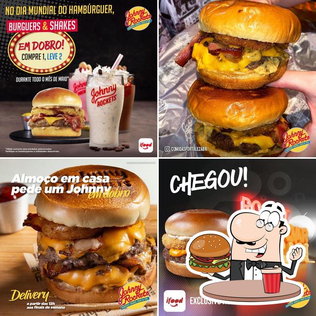 Try out a burger at Johnny Rockets