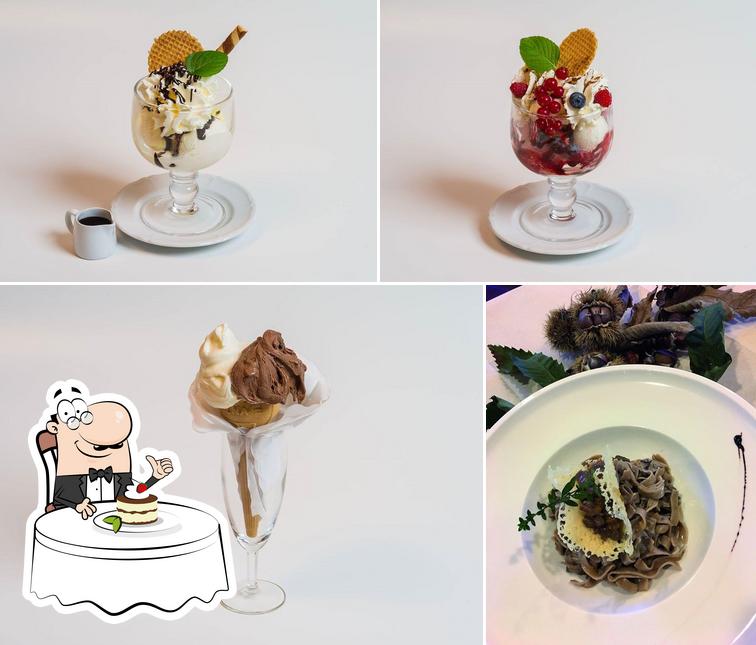 Hotel Bio-Bistro Semadeni serviert eine Vielfalt von Süßspeisen