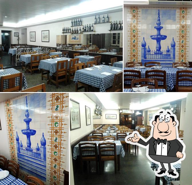 O interior do Restaurante o Chafariz