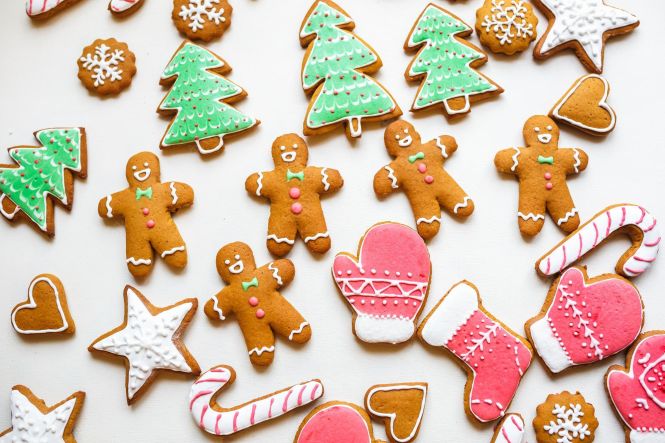 Festive gingerbread cookies