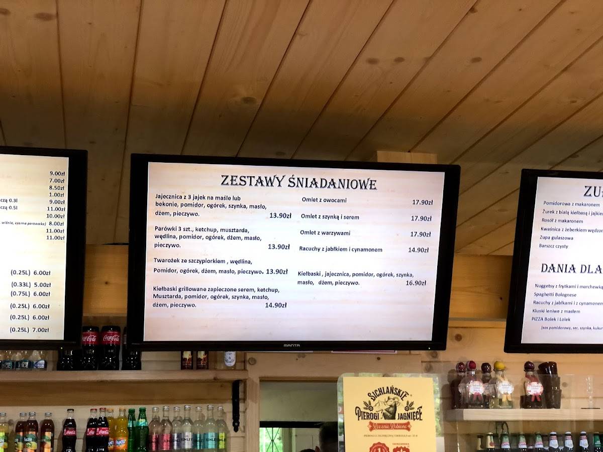 Menu at Zakopiański Bar, Zakopane