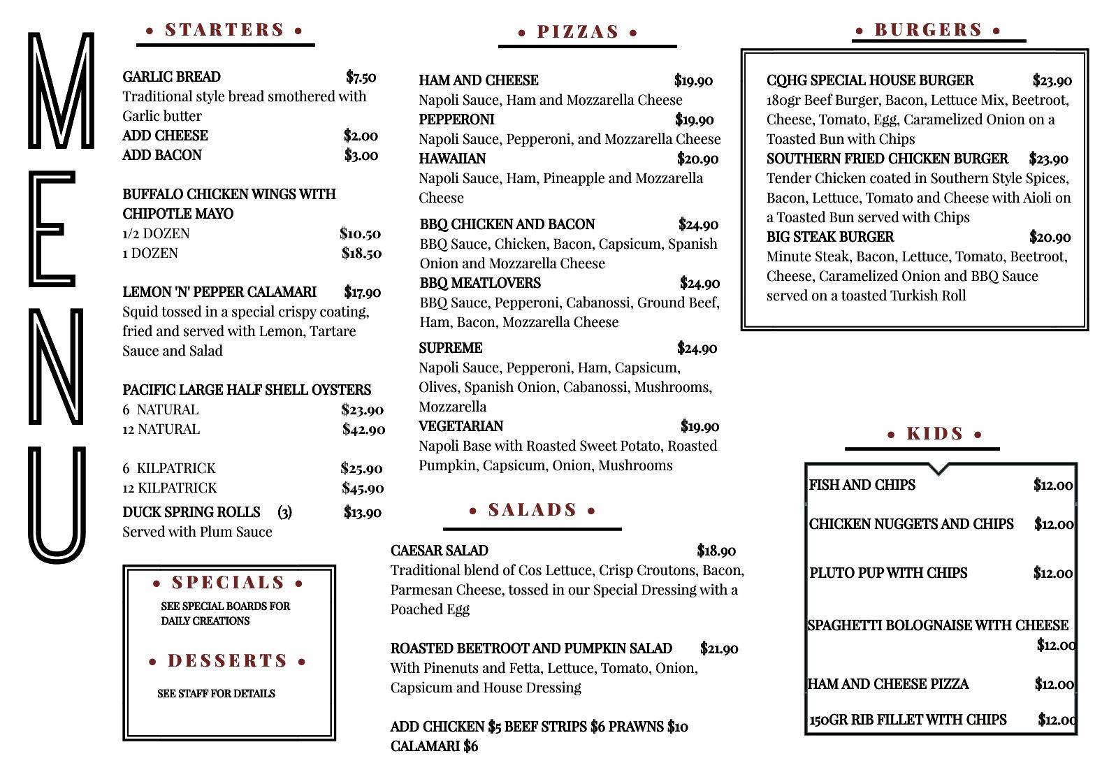 blacks bar and kitchen menu