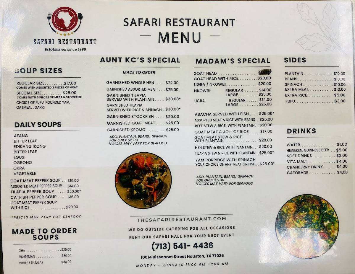 safari african restaurant houston tx