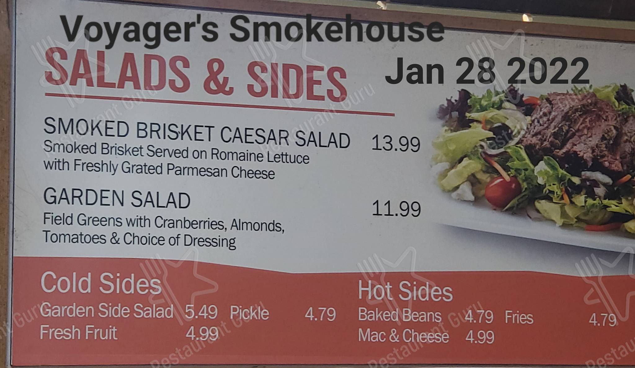 voyager's smokehouse menu