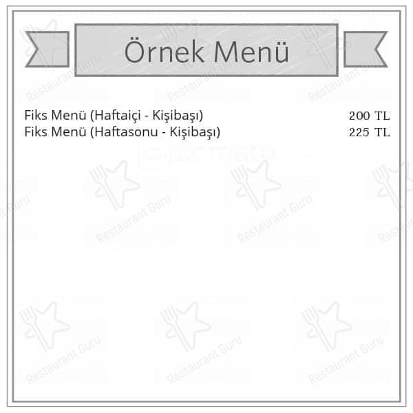 menu at kucuk by klein istanbul