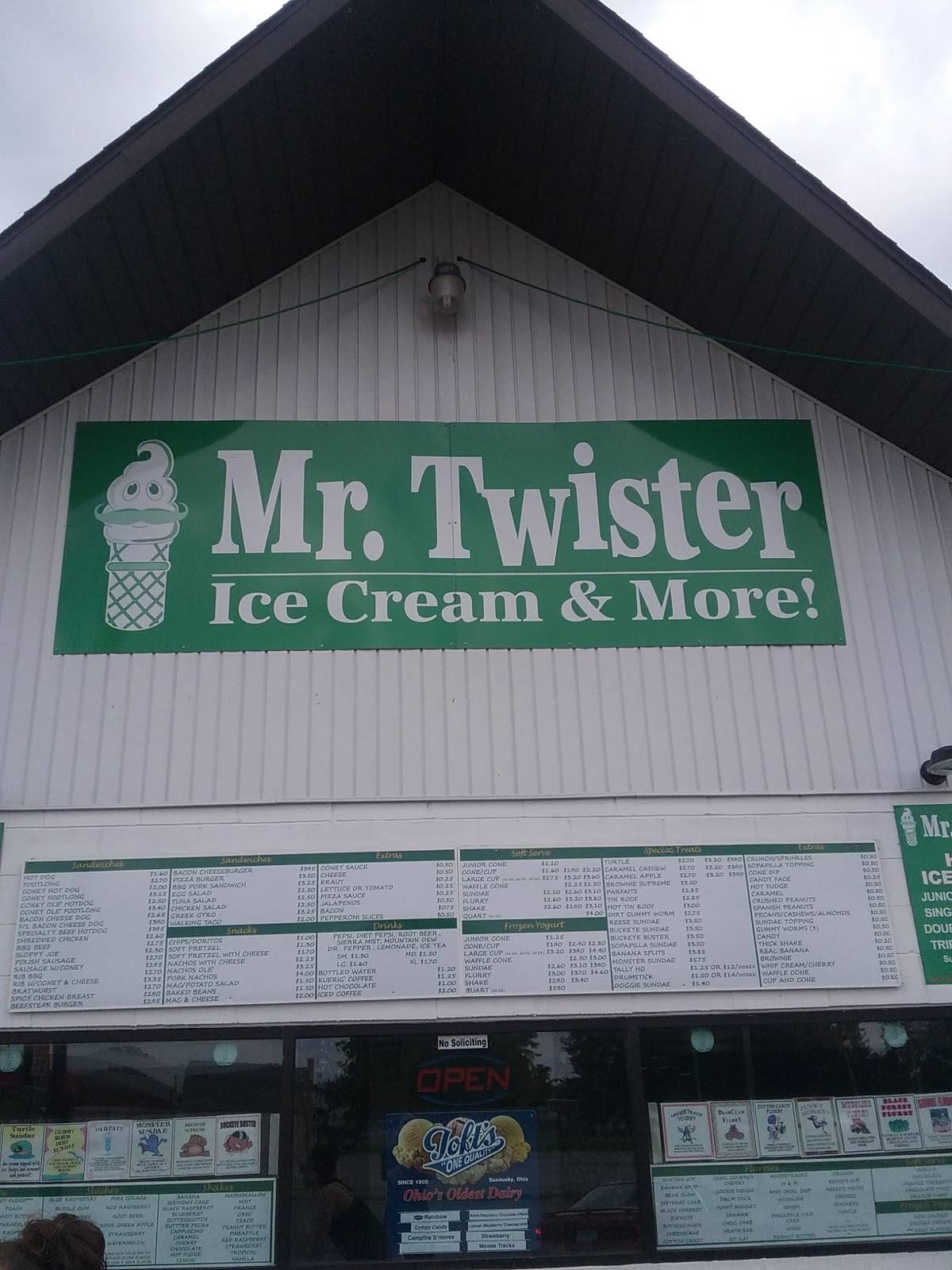Menu at Mr. Twister, Findlay
