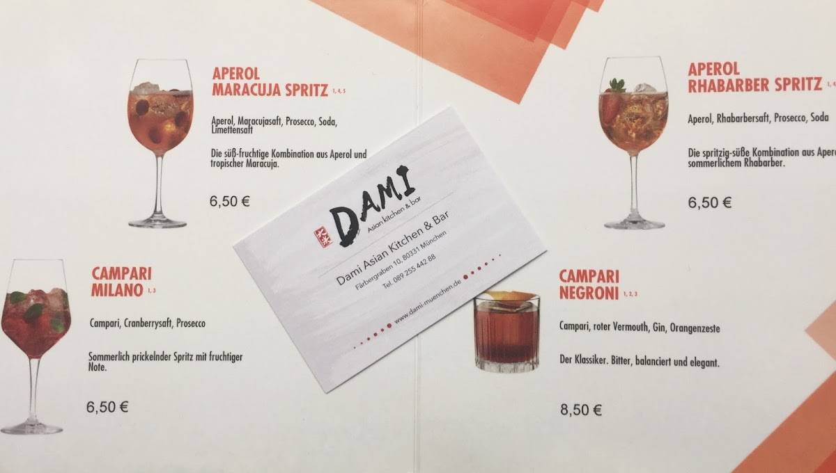 dami asian kitchen and bar menu