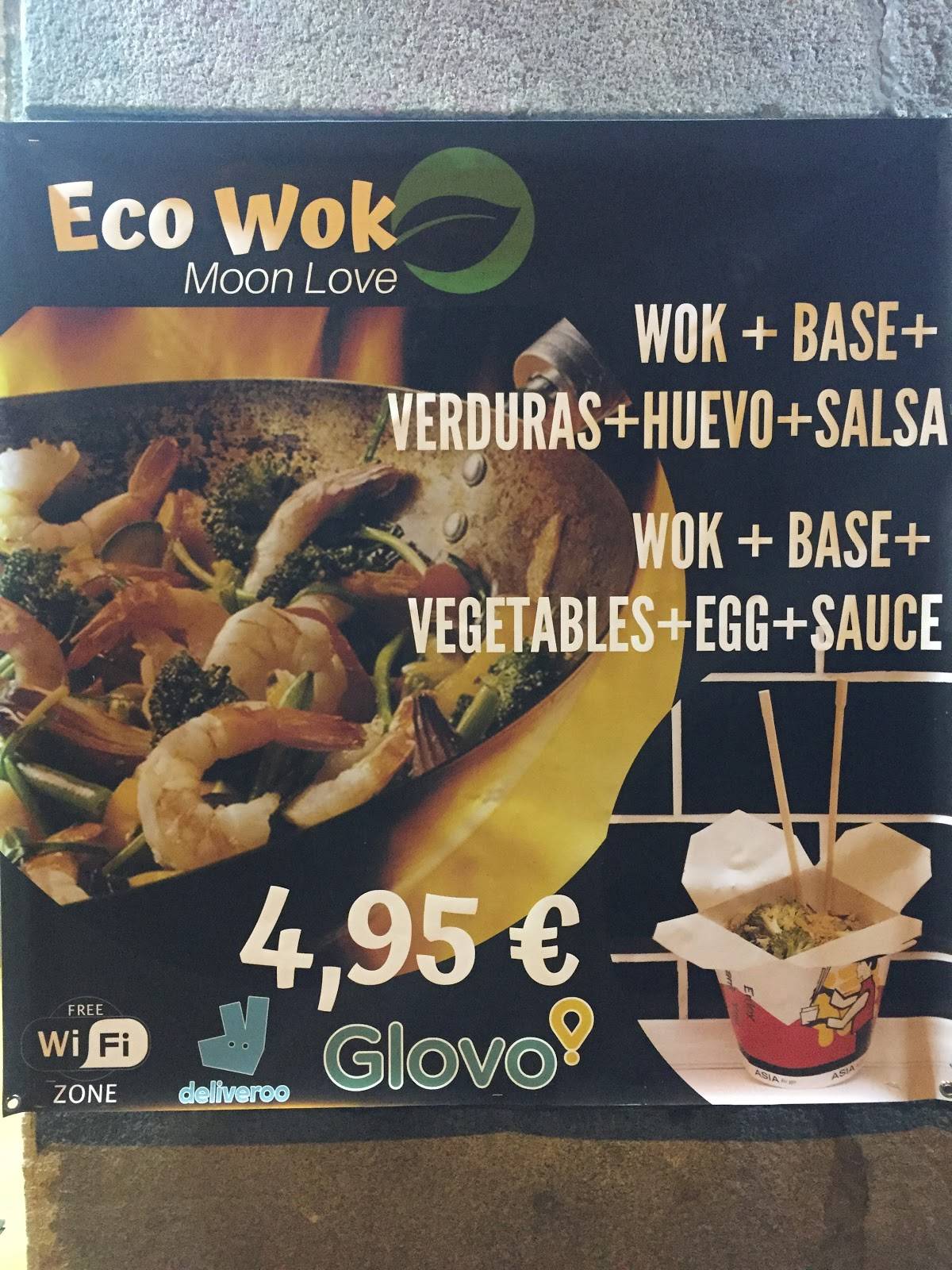 Gratificante irregular diversión Carta del restaurante Eco Wok Moon Love, Madrid