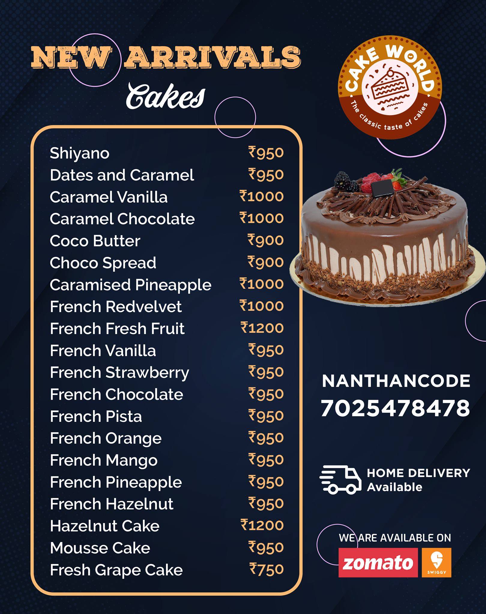 Cake World, Kulathoor, Thiruvananthapuram, Pastry, - magicpin | October 2023