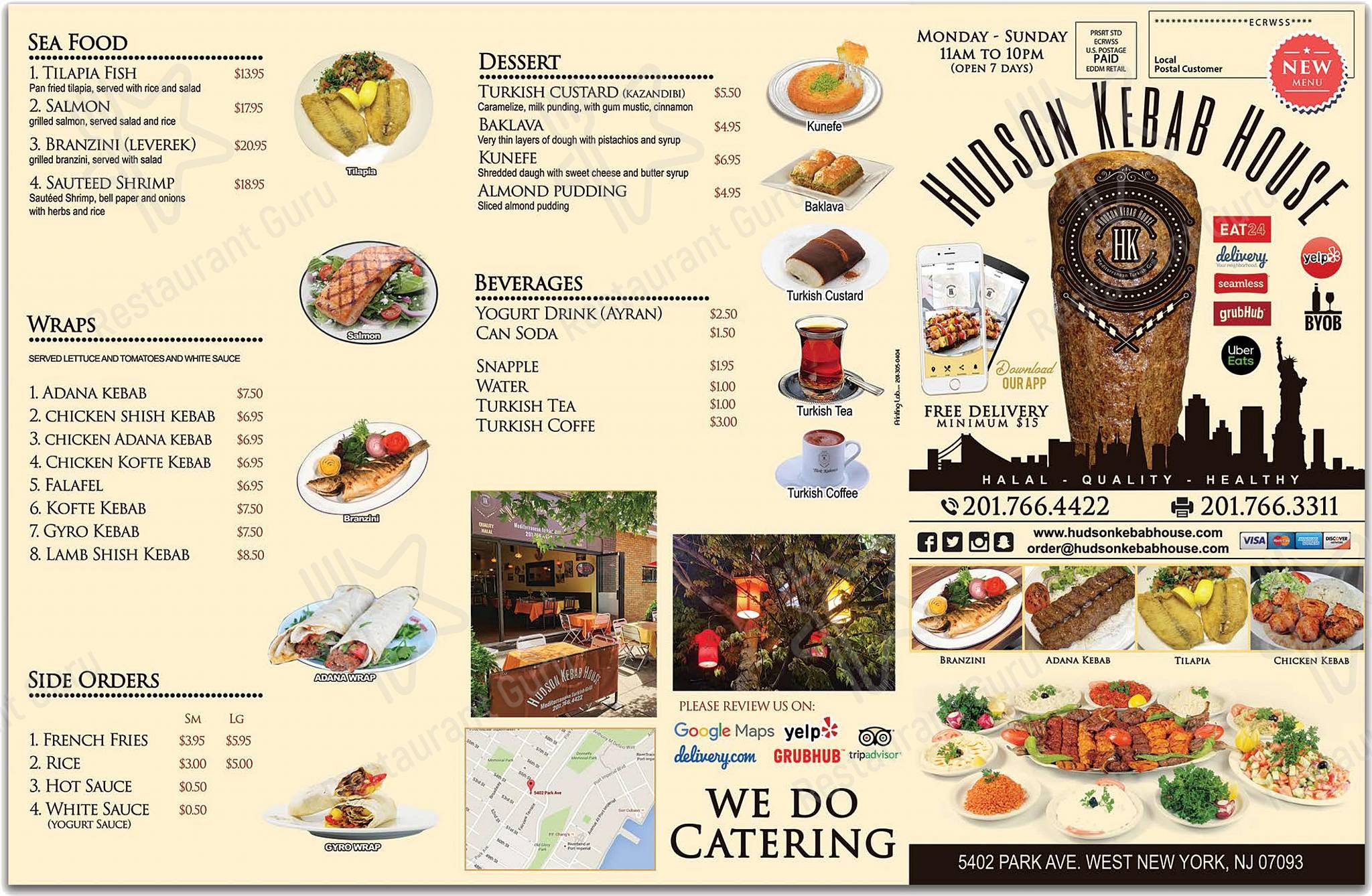 Hudson Kebab House menu