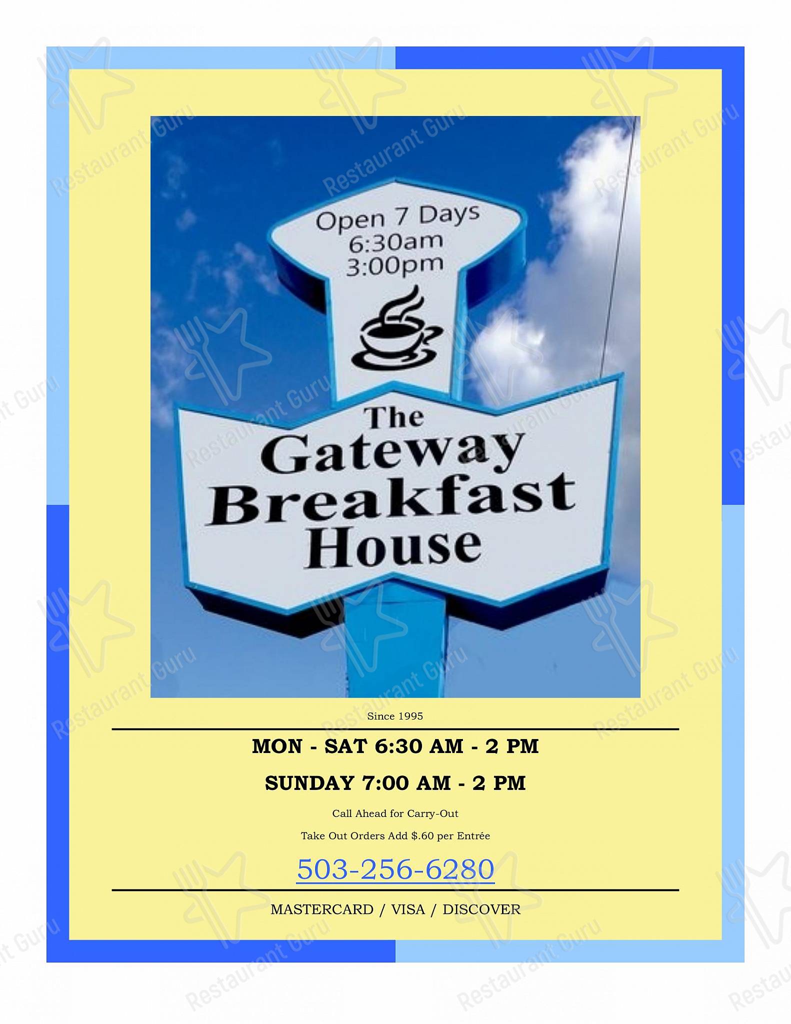 gateway breakfast house menu