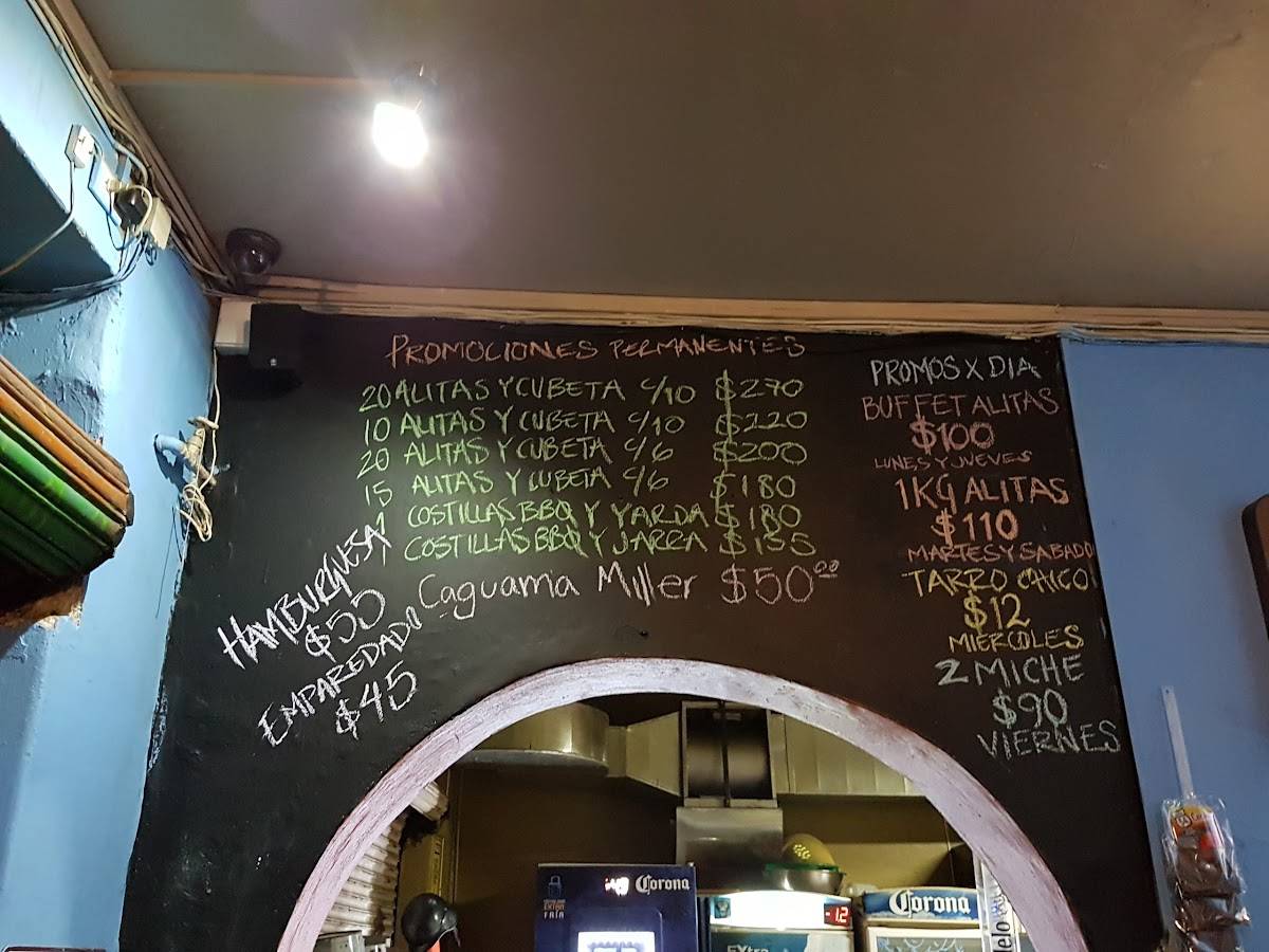 Menu at WNGZ pub & bar, Guadalajara, Camarena 90
