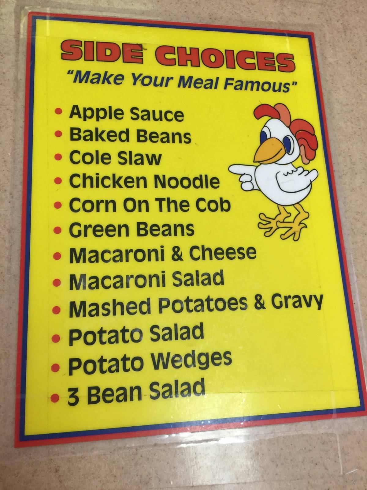 Menu at Lee's Famous Recipe Chicken fast food, Plymouth