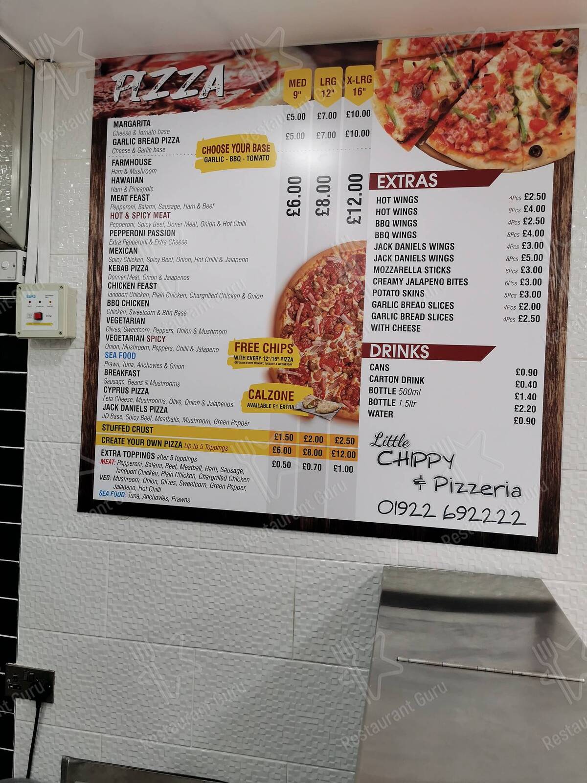 Menu of Little Chippy restaurant, Walsall - reviews and ratings