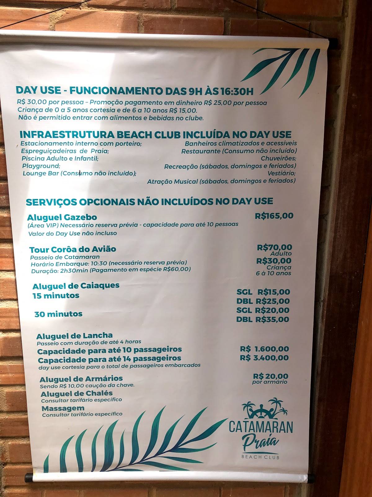 catamaran beach hotel menu