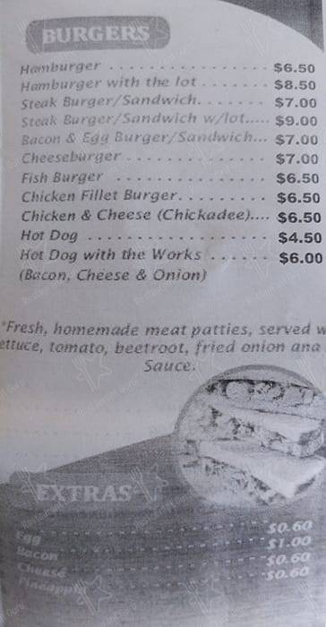 Crustaceans Seafood menu