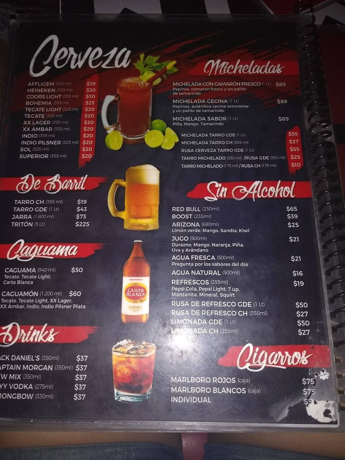 Picotear Fuerza Oeste Carta del pub y bar Punto Wings Circunvalación, Guadalajara, Av. Cvln.  División del Nte. 203
