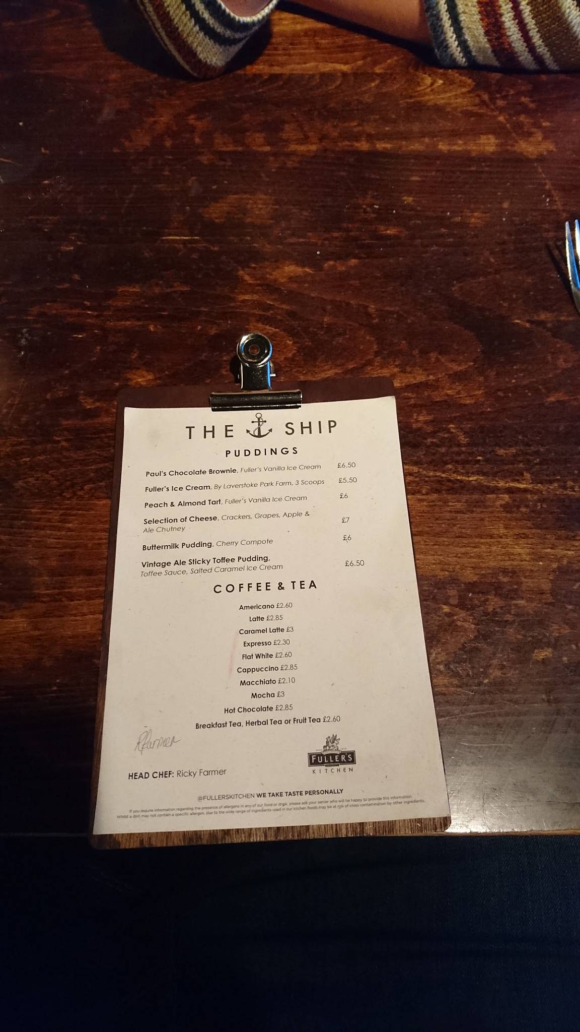 Menu at The Ship Inn, Langstone pub & bar, Havant, Langstone Rd