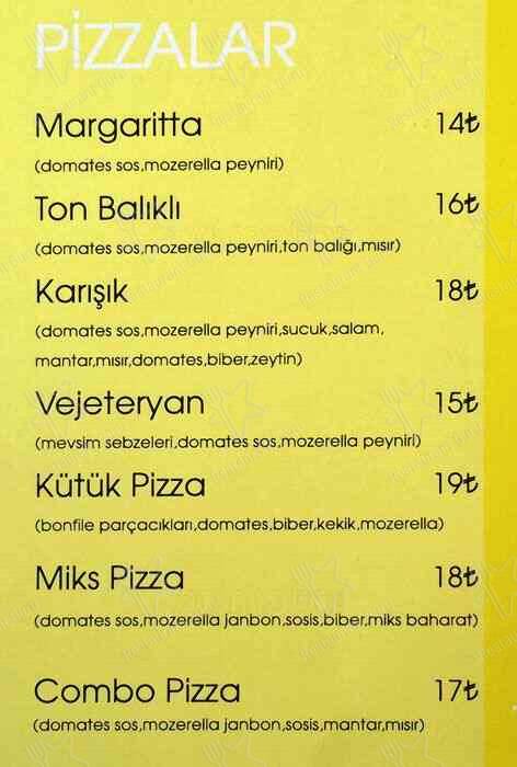 menu at kutuk ev cafe restaurant istanbul sht yasar erol akansel sk no 8