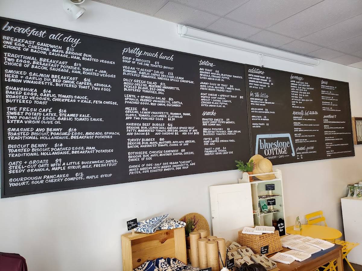 Bluestone cafe menu