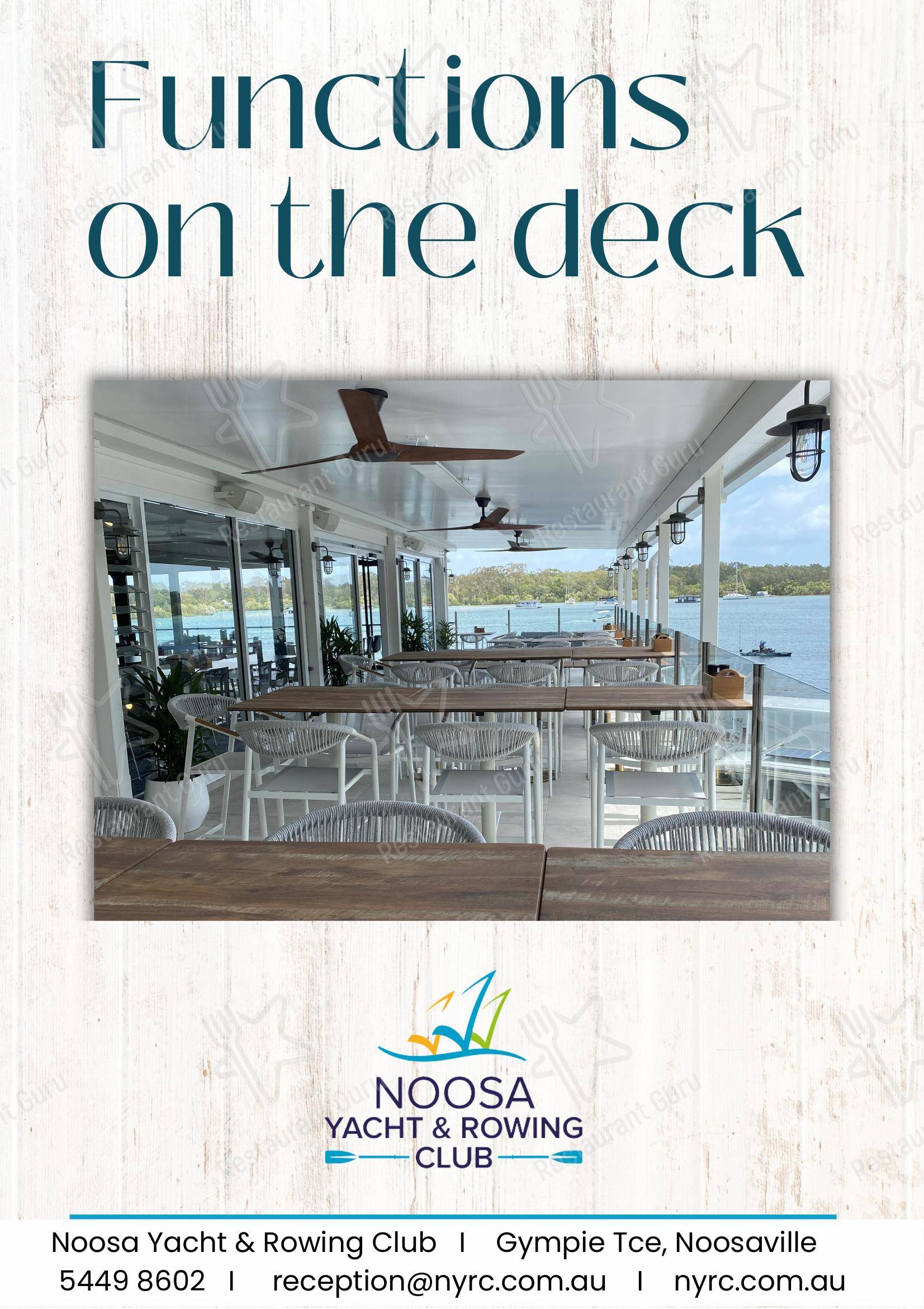 yacht club menu noosa