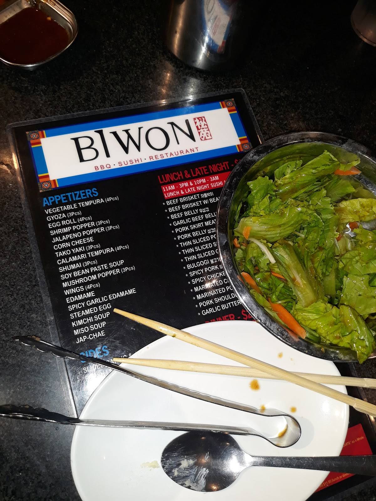 Menu at Biwon Korean BBQ and Sushi All You Can Eat, Las Vegas