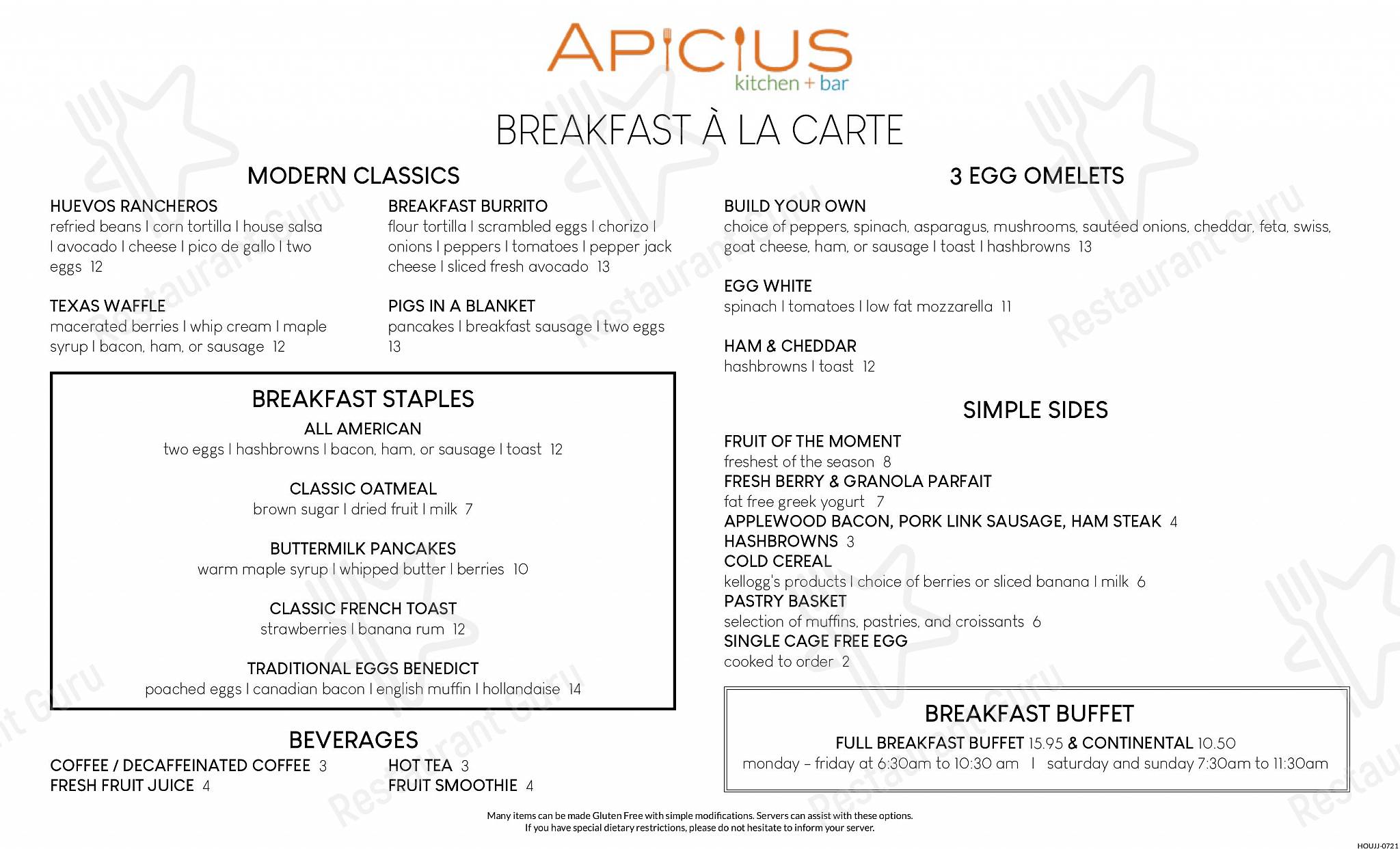 apicius kitchen and bar menu