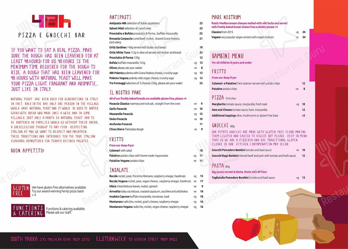 gnocchi kitchen bar menu